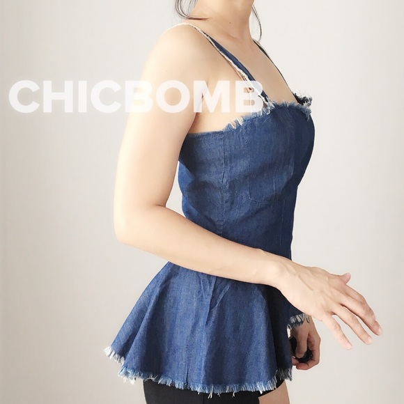 Charlize denim shell bustier top - Picture 3 of 6